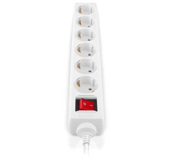 REAL-EL Мережевий фільтр живлення REAL-EL RS-6 Protect M 3m, white (EL122300033)