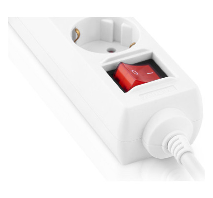 REAL-EL Мережевий фільтр живлення REAL-EL RS-6 Protect M 5m, white (EL122300035)