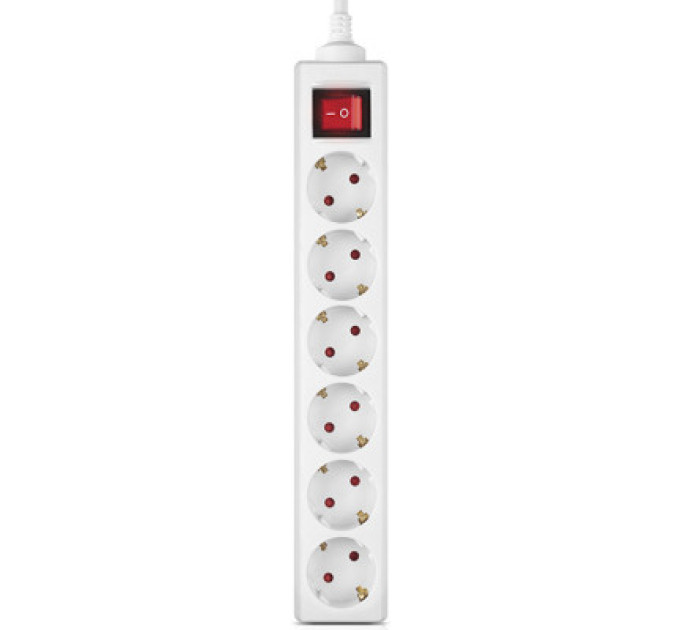 REAL-EL Мережевий фільтр живлення REAL-EL RS-6 Protect M 5m, white (EL122300035)