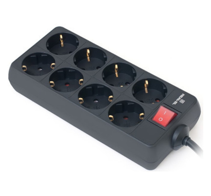 REAL-EL Мережевий фільтр живлення REAL-EL RS-8 Protect 5m, black (EL122300024)