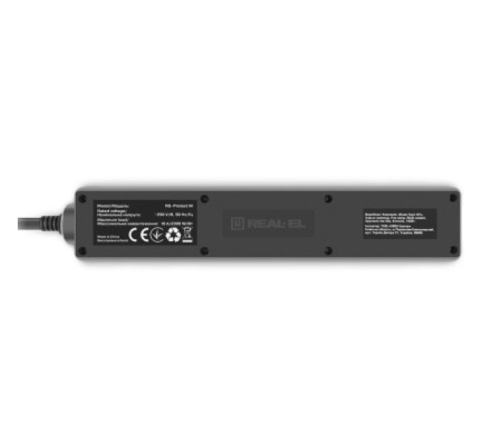 REAL-EL Мережевий фільтр живлення REAL-EL RS-Protect M 1.8m, black (EL122300026)