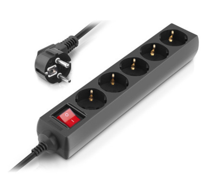REAL-EL Мережевий фільтр живлення REAL-EL RS-Protect M 1.8m, black (EL122300026)