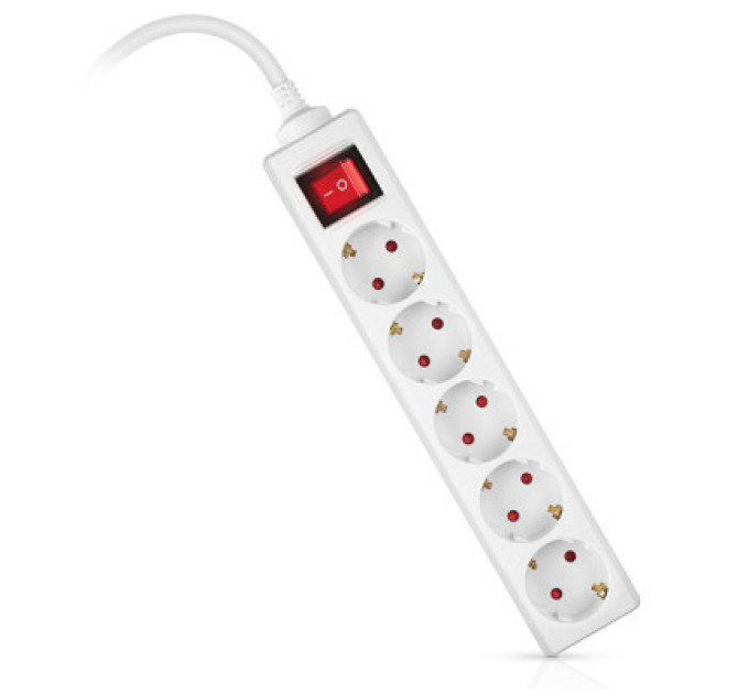 REAL-EL Мережевий фільтр живлення REAL-EL RS-Protect M 5m, white (EL122300029)