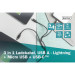 Digitus Дата кабель USB 2.0 AM to Lightning + Micro 5P + Type-C 1.0m charge only Digitus (AK-300160-010-S)
