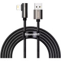 Baseus Дата кабель USB 2.0 AM to Lightning 1.0m CALCS 2.4A 90 Legend Series Elbow Black Baseus (CALCS-01)