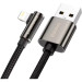Baseus Дата кабель USB 2.0 AM to Lightning 2.0m CALCS 2.4A 90 Legend Series Elbow Black Baseus (CALCS-A01)