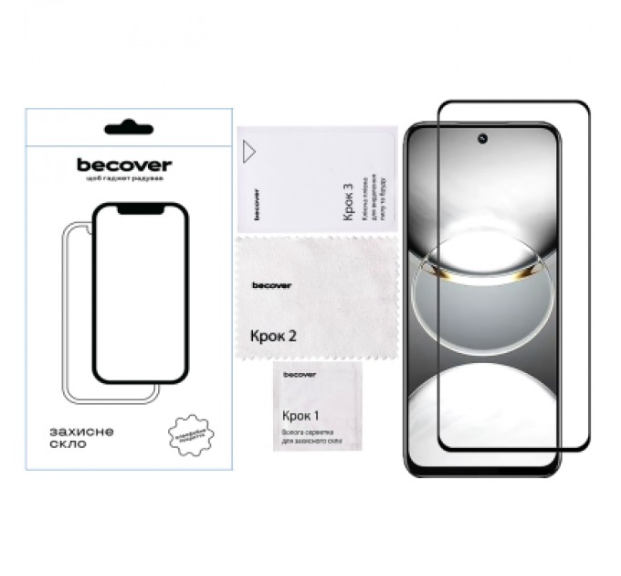 BeCover Скло захисне BeCover Tecno Spark 30 (KL6) Black (712500)