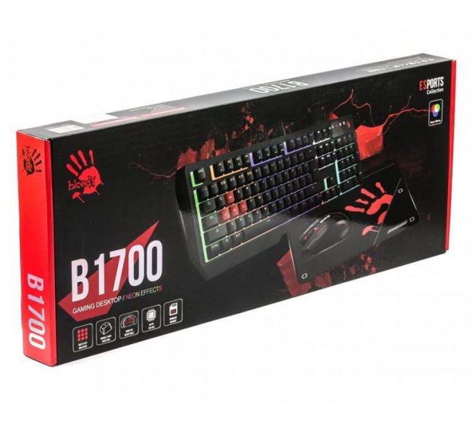 A4Tech Комплект (клавіатура, мишка) A4Tech B1700 Bloody Black