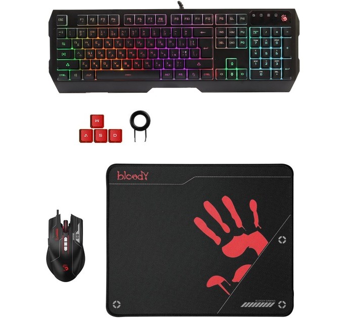A4Tech Комплект (клавіатура, мишка) A4Tech B1700 Bloody Black
