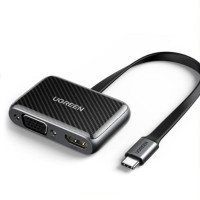 Перехідник USB2.0 to HDMI+VGA (HDMI 1.4b 3D/4K*2K30Hz+VGA 1080P60Hz CM303) black Ugreen (70549)