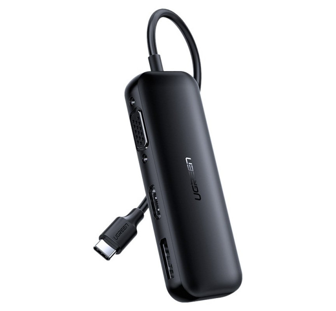 Ugreen Перехідник USB2.0 Type-C to VGA V1.2/HDMI V2.0b/DP V1.2a CM260 black Ugreen (60568)