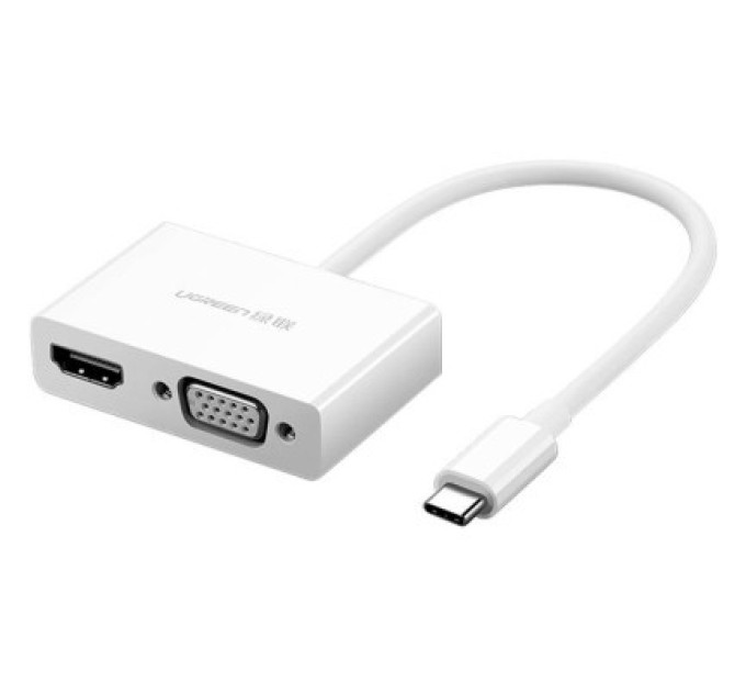 Ugreen Перехідник USB Type C to HDMI + VGA MM123 white Ugreen (30843)
