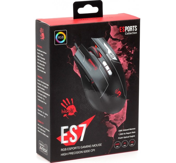A4Tech Миша A4Tech ES7 Bloody Esports Black
