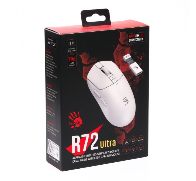 Bloody Миша бездротова Bloody R72 Ultra White