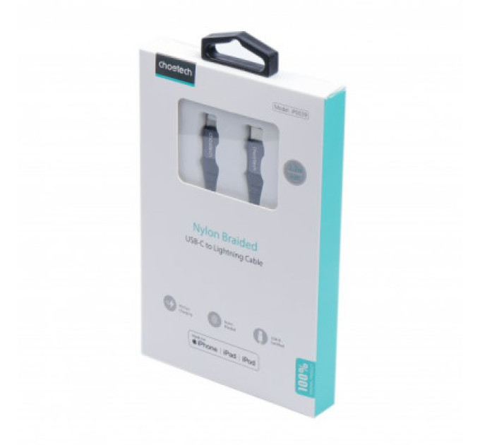 Choetech Дата кабель USB-C to Lightning 1.2m MFI Choetech (IP0039-BK)