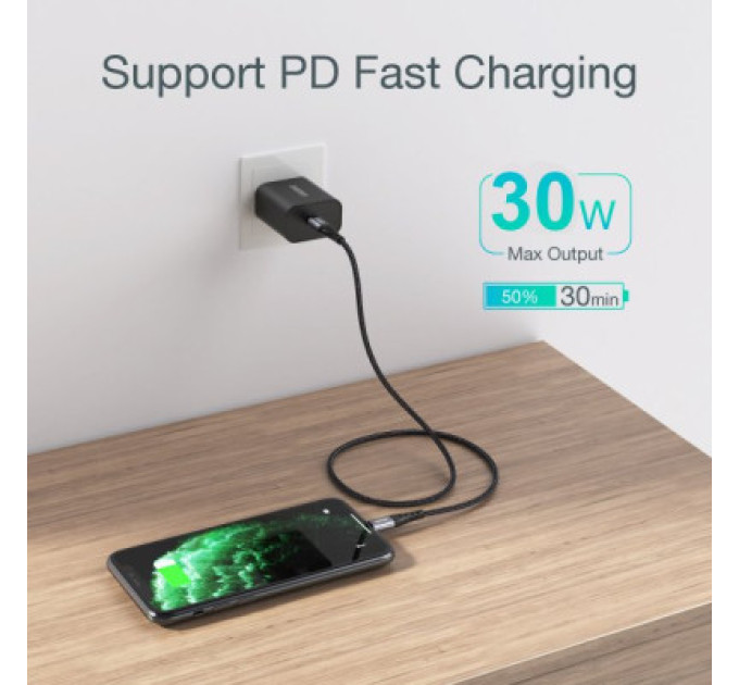 Choetech Дата кабель USB-C to Lightning 1.2m MFI Choetech (IP0039-BK)