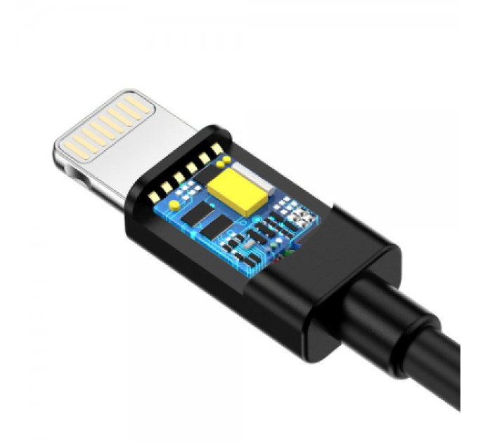 Choetech Дата кабель USB 2.0 AM to Lightning 1.8m 2.1A MFI Black Choetech (IP0027-BK)