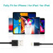 Choetech Дата кабель USB 2.0 AM to Lightning 1.8m 2.1A MFI Black Choetech (IP0027-BK)