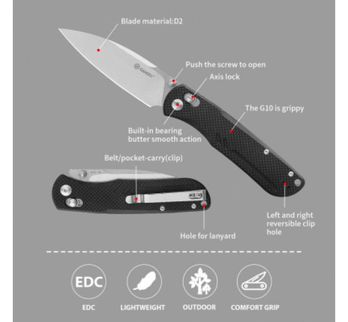 Ganzo Ніж Ganzo G771-BK