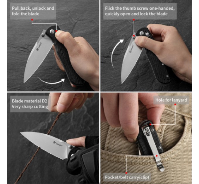 Ganzo Ніж Ganzo G771-BK