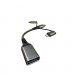 XoKo Дата кабель OTG USB 3.0 AF to USB-C + Micro 5P + Lightning 0.11m 60W XoKo (XK-AC-155)