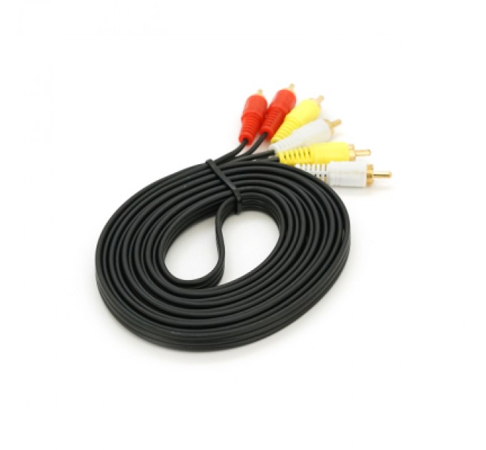 Voltronic Кабель мультимедійний 3xRCA M to 3xRCA M 3.0m black Voltronic (YT-3хRCA(M)/3хRCA(M)-3.0G)