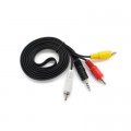 Voltronic Кабель мультимедійний 3.5mm M to 3xRCA M 1.5m black Voltronic (YT-3.5(M)/3хRCA(M)-1.8Cu)