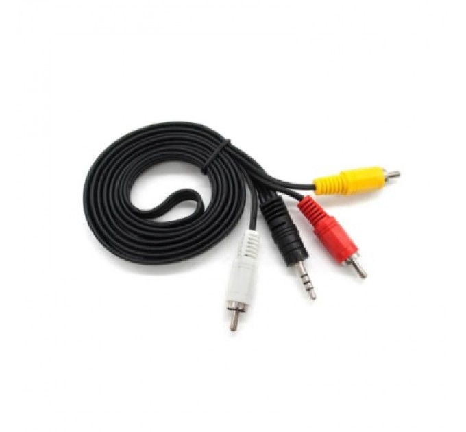 Voltronic Кабель мультимедійний 3.5mm M to 3xRCA M 1.5m black Voltronic (YT-3.5(M)/3хRCA(M)-1.8Cu)