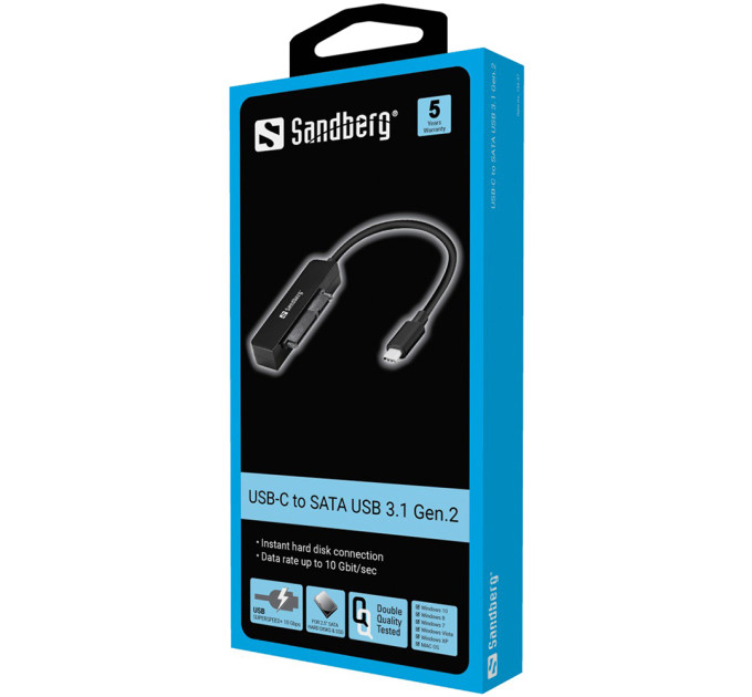 Sandberg Перехідник USB 3.1 Type-С Gen.2 to SATA III (F) Sandberg (136-37)