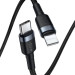 Baseus Дата кабель USB-C to Lightning 1.0m 18W 2.1A Cafule Black-Grey Baseus (CATLKLF-G1)