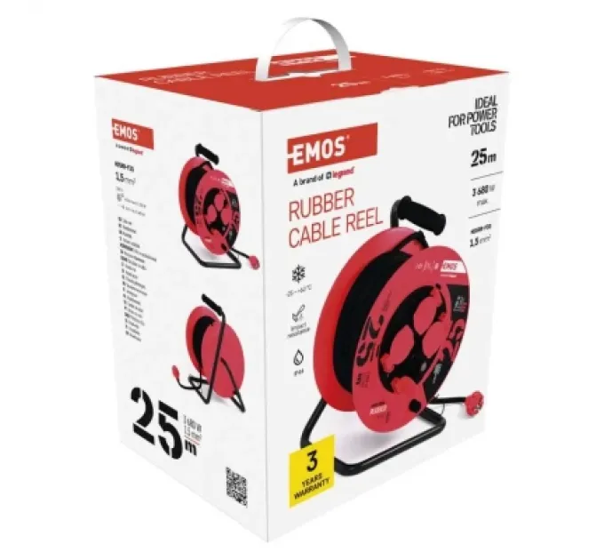 EMOS Мережевий подовжувач EMOS катушка 4 роз., 25 м (P08225)