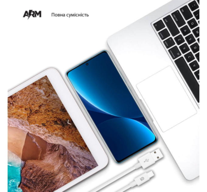 Armorstandart Дата кабель USB 2.0 AM to Type-C 1.2m AMD718L white Armorstandart (ARM64298)