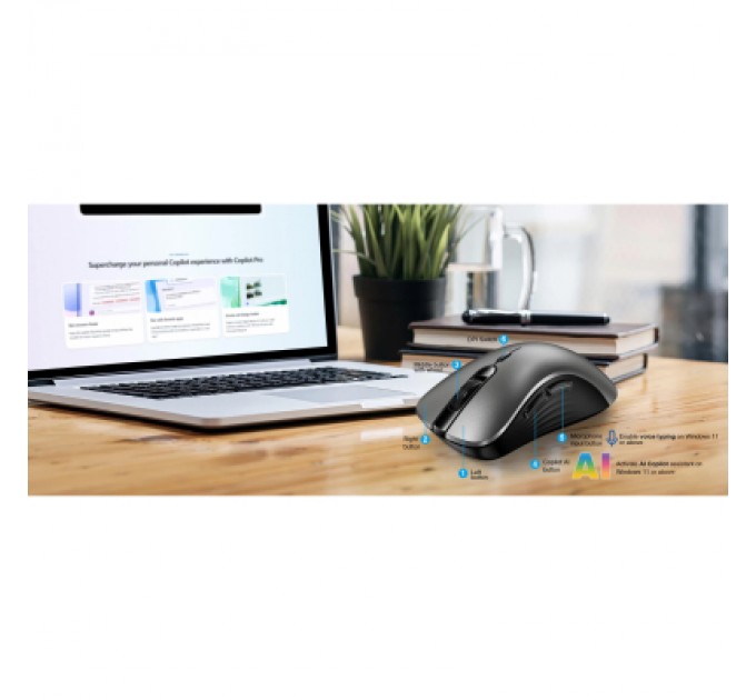 Genius Мишка Genius Ergo 8100S AI Silent Wireless Grey (31030040404)