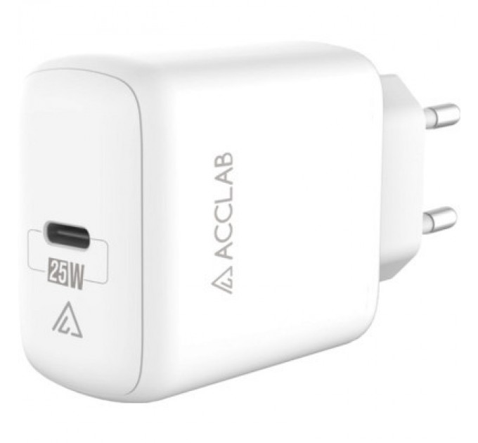 ACCLAB Зарядний пристрій ACCLAB AL-TC125 1хType-C 5В/3A/25W QC/PD3.0 (1283126538841)