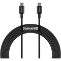 Baseus Дата кабель USB-C to USB-C 1.0m 5A Black Baseus (CATYS-B01)