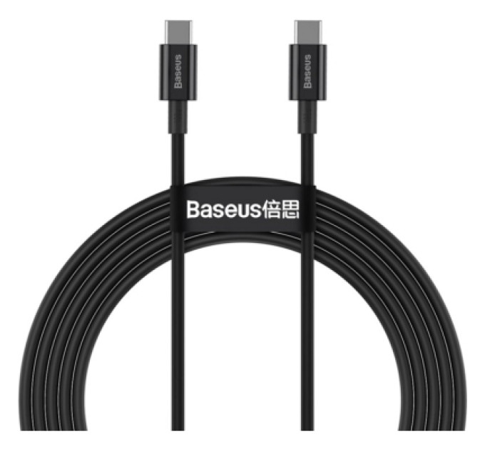 Baseus Дата кабель USB-C to USB-C 1.0m 5A Black Baseus (CATYS-B01)