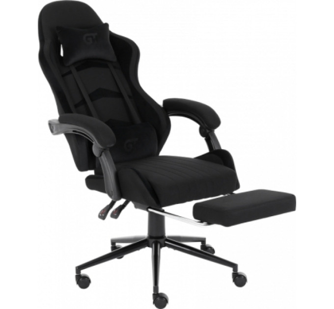 GT Racer Крісло ігрове GT Racer X-2324 Black Suede (X-2324 Fabric Black Suede)