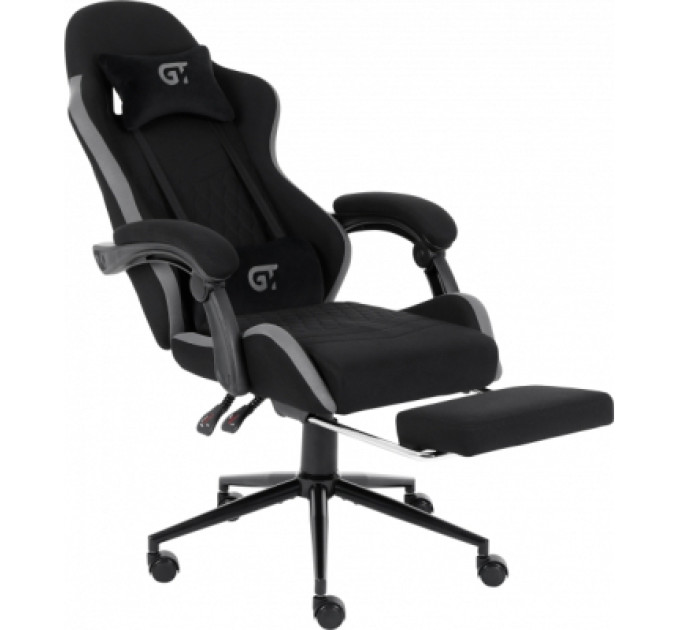 GT Racer Крісло ігрове GT Racer X-2324 Black/Gray (X-2324 Fabric Black/Gray)