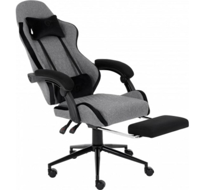 GT Racer Крісло ігрове GT Racer X-2324 Gray/Black (X-2324 Fabric Gray/Black Suede)