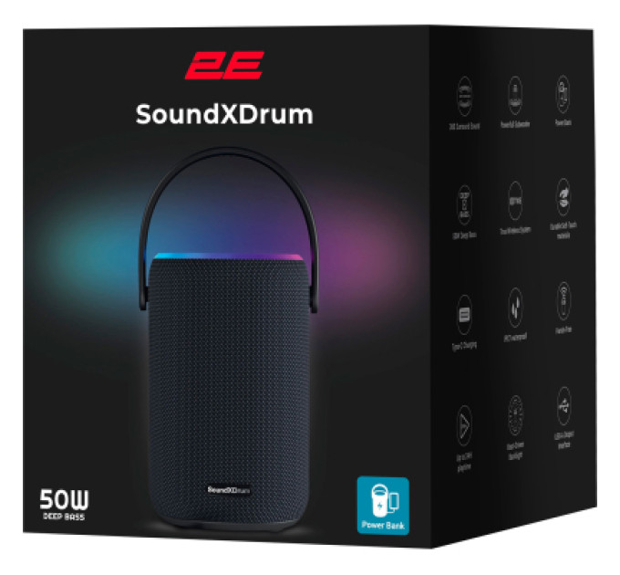 2E Акустична система 2E SoundXDrum Black (2E-BSSXDWBK)