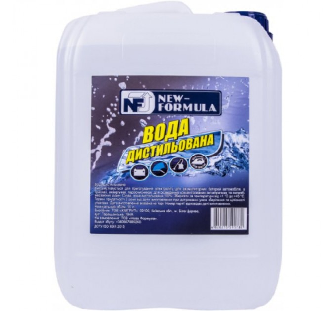 NEW FORMULA Вода дистильована NEW FORMULA 10л (4820215591782)