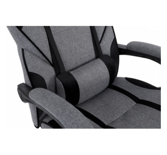 GT Racer Крісло ігрове GT Racer X-2749-1 Gray/Black Suede (X-2749-1 Fabric Gray/Black Suede)