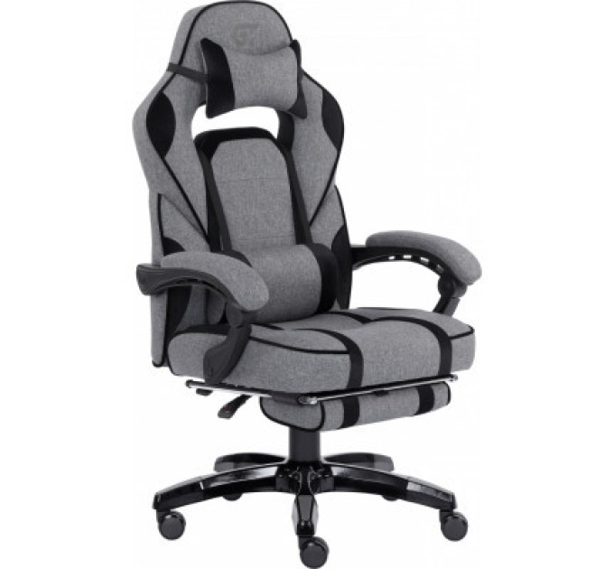 GT Racer Крісло ігрове GT Racer X-2749-1 Gray/Black Suede (X-2749-1 Fabric Gray/Black Suede)
