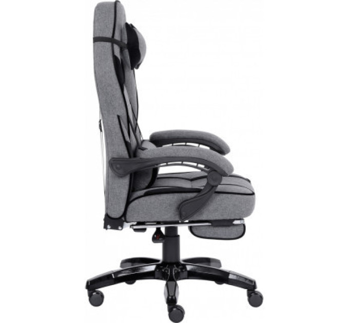 GT Racer Крісло ігрове GT Racer X-2749-1 Gray/Black Suede (X-2749-1 Fabric Gray/Black Suede)