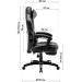 GT Racer Крісло ігрове GT Racer X-2749-1 Gray/Black Suede (X-2749-1 Fabric Gray/Black Suede)