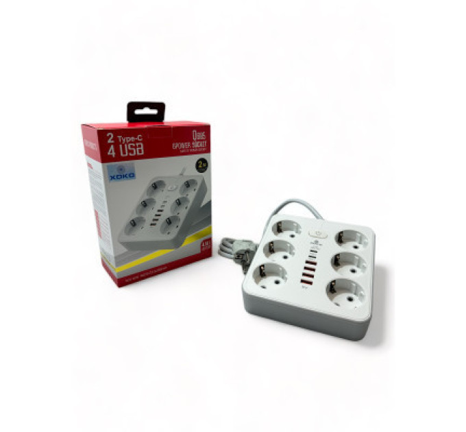 XoKo Мережевий фільтр живлення XoKo XK-SP-6-4-2-WH