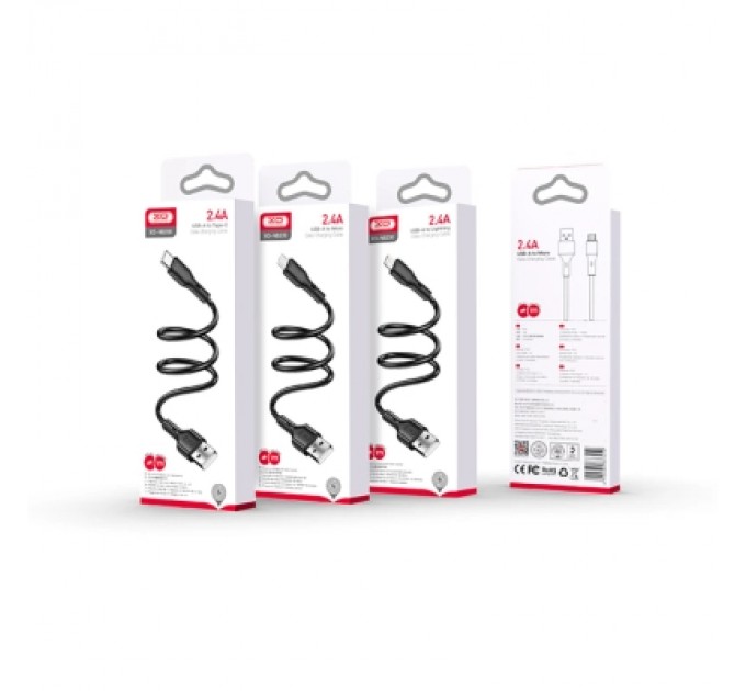 XO Дата кабель USB 2.0 AM to USB-C NB230-AC black XO (NB230-AC.black)