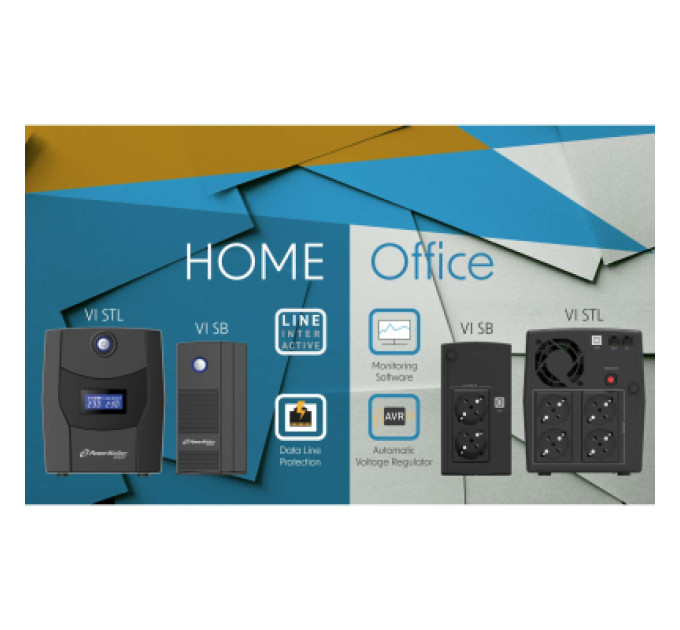 PowerWalker Пристрій безперебійного живлення PowerWalker Basic VI 800 STL (10121073)