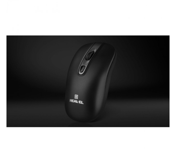 REAL-EL Мишка REAL-EL RM-350W Wireless Black/Gray (EL123200043)