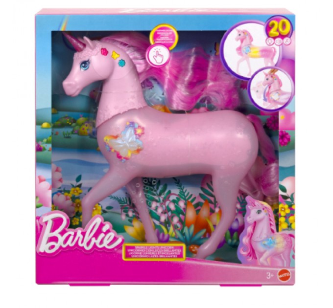 Barbie Фігурка Barbie Fantastic fashion Єдиноріг Магія кольорів та звуків (JCP78)